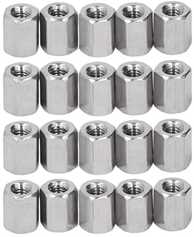 20 Stück Langmutter M4 X 0,7 X 8L Länge 10mm Rostfreie Sechskant Kupplungsmutter, Gewindemuffe Sechskant Verbindungsmutter, Sechskant Hülsenmutter Abstandsgewinde Befestigungselemente