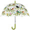 Regen Schirm Transparent Vögel Stock Automatik Vogel Erwachsene Bunt Regen