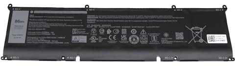 69KF2 Original Dell Batterie 86Wh pour XPS 15 (9500), XPS 15 (9510), Inspiron 15 (7510), Inspiron 16 Plus (7610), G15 (5510), G15 (5515)