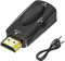 Beigemo Adaptador HDMI a VGA con Transmisión de Audio 1080P - Cable Adaptador HDMI a Toma VGA de 3,5mm Contactos con Chapado en Oro para TV Proyectores Ordenadores Portátiles