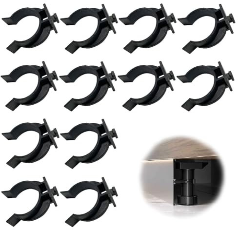 12 Piezas Clips de Paneles de Baño, Ganchos para Zócalo de Cocina, Clips de Tabla de Patadas Fuertes, Clip para Armario De Cocina, Fácil de Instalar, para Armarios de Cocina Patas de Cama