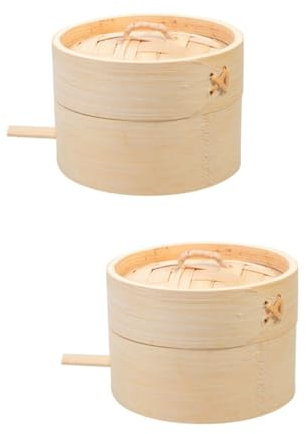 Amosfun 2sets Per Vaporiera Rotonda Per Ravioli Gnocchi e Verdure Accessorio Cucina Per Asiatici Per e Buffet