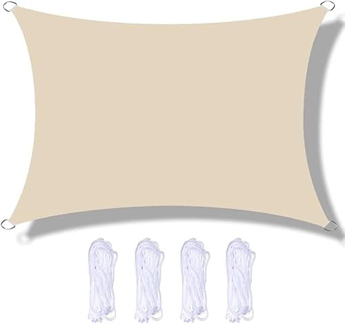 Tenda parasole rettangolare, impermeabile, 8 m x 6 m, per patio, giardino, ristorante, cortile, garage, protezione UV, resistenza agli agenti atmosferici, vela ombreggiante di grandi dimensioni, per