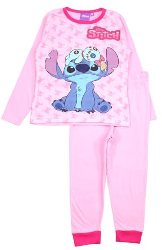 Disney Lilo And Stitch Bambina Pigiama Lungo (Rosa Chiaro,4 Anni)