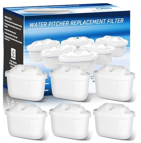 Cartucce Filtranti Per Acqua: 6 pezzi di ricambio per Cartucce Filtranti Brita Maxtra + Compatibili con Caraffe Marella e Brita - Filtro a Carbone Attivo
