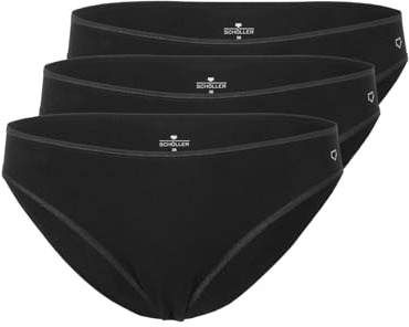 SCHÖLLER 3er Pack Damen Bikinislip Viskose 51281-41-054 Gr. 42 in Schwarz