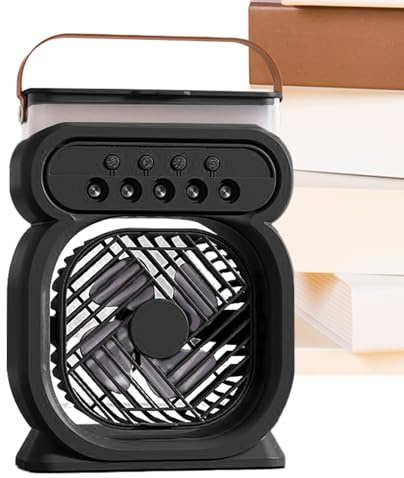 Camping Fan - 3 Gear Misting Fan | Personal Desktop Mister Cooler | USB Rechargeable Quiet Air | Portable USB Humidifier with 3 Speeds, Gadgets