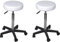 Xichuzi Taburetes de Oficina 2 uds, Taburetes Altos De Cocina, Taburete Cocina, Sillas Altas De Cocina,Cuero sintético Blanco 35,5x98 cm
