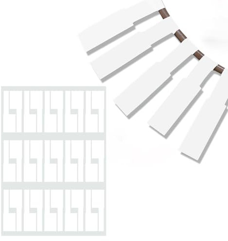 60PCS Cable Labels Maker Tape, White Printer Sticker Paper Waterproof with Self-Adhesive for Laser Printer and Handwriting Scratch-Resistant Cord Wire Labels Tags Reusable for Cable Management