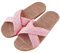 Sandali e Slides per uomo e donna, in lino, per interni in bambù, in paglia, per attività all'aperto, antiscivolo, per la spiaggia, espadrille, Colore: rosa., 41 EU