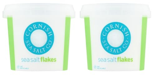 Cornish Sea Salt Flakes Multipack – 2 x 150g Resealable Pots (300g Total) – Natural, Hand-Harvested