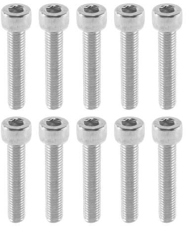 zalati Tornillos M8, M8 x 40 mm, cabeza hueca Allen, pernos/pernos, 8 mm de diámetro, acero inoxidable A2 de 40 mm, cabeza hueca hexagonal larga (paquete de 10)