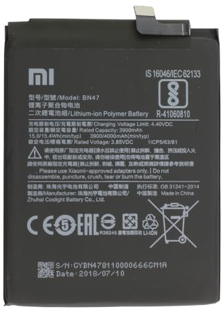Batteria originale Xiaomi compatibile con A2 Lite, Redmi 6 Pro