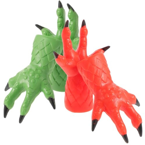CVUTOVO 4 Stück PVC Fingerpuppen Kleine Hände als Partystreich und Foto Requisiten für Lustige Partyspiele und Geschenkideen Zufällige Farbe