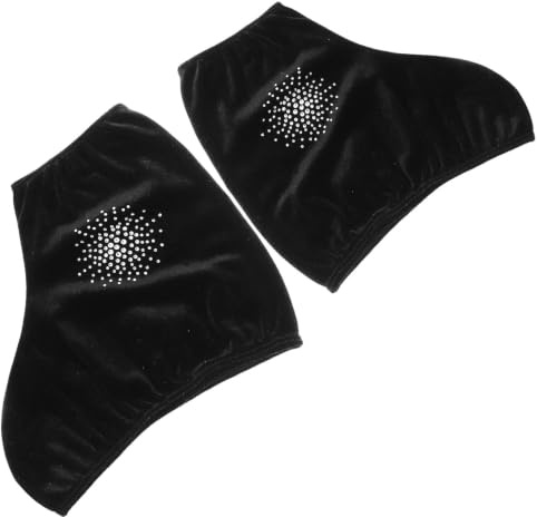 SHINEOFI Couvre-Patins à roulettes Noir en Polyester Respirant pour Patinage Artistique et Patins à Glace, Ajustable et Polyvalent pour Adultes et Garçon et Filles