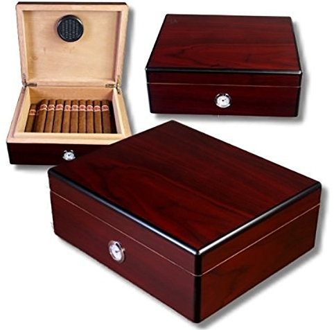 Nick and Ben Humidor Polymerbefeuchter Zigarren Box braun