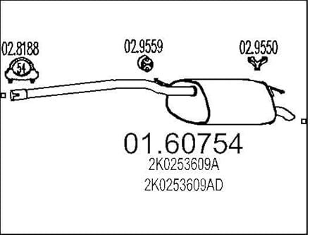 MTS Company 01.60754 Endschalldämpfer