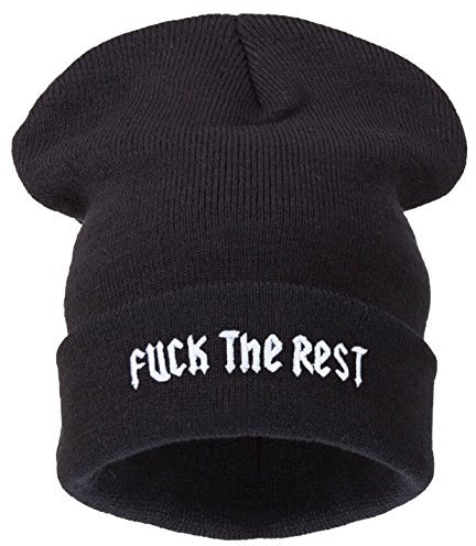 4sold (TM) Mütze im Beanie-Stil, Mützen und mehr aus der Bad-Hair-Day-Kollektion Gr. Medium/Large, fck the rest