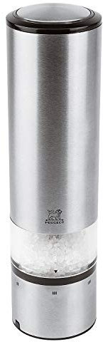 Peugeot - 42786S20 - Elis Sense U'Select - Moulin à sel électrique, Corps en Acrylique et Acier Inoxydable, 20 cm, mouture réglable, mécanisme en Acier Inoxydable
