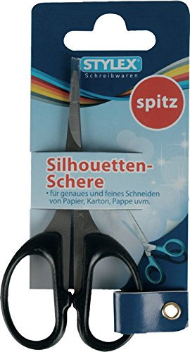 Silhouettenschere/Länge 10 cm/spitz/Farbe: schwarz