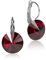 LUISIA® Ohrringe Rivoli mit Kristallen von Swarovski® - 14 mm Siam/Dunkelrot