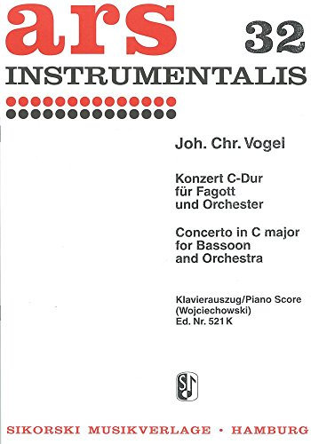 Konzert: für Fagott und Orchester. bassoon solo, orchestra. Réduction pour piano.
