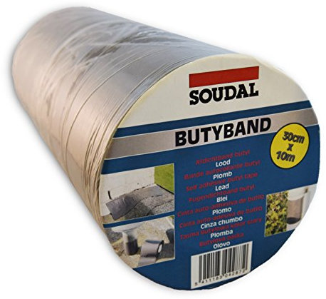 Soudal Butyband - Cinta adhesiva de butilo, 10 m x 300 mm