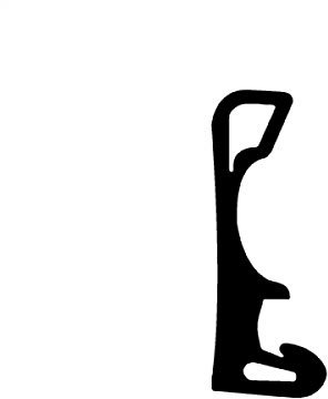 DIWARO. | Anschlagdichtung AS027 | schwarz | 5 Meter | TPE | Fensterdichtung für Aluminiumfenster, Kunststofffenster, Holzfenster. Montage an Außen- bzw. Innenseite von Fensterflügel und Fensterrahmen