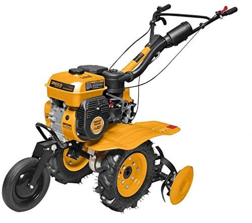 Ingco Gc6101 Motocoltivatore A Scoppio A Motozappa Benzina 6,5 Hp 4,8 Kw 4 Tempi Con Ruota