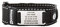 ICEstripe Notfall ID Armband Personalisierte Notfallarmband Benutzerdefinierte Medizinische Alarm Alert für Diabetes mit Edelstahlplatte inkl. Kostenlose Gravur nach Wunsch (Satin Schwarz, 20)