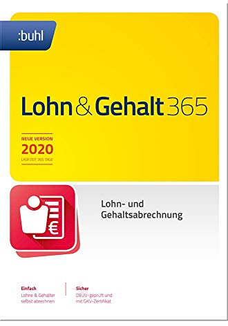 Lohn & Gehalt 365 (aktuelle Version 2020) Die ideale Software für die Lohnbuchhaltung in Unternehmen | 2020 | PC | PC Aktivierungscode per Email