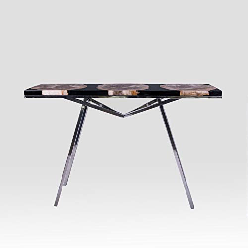 Rikmani - Möbel Designer Sideboard Epoxidharz Tisch aus Stein Konsole versteinertes Holz Aztek