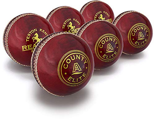 Readers Unisex's County Elite Cricket-Bälle, 156 g, Rot, 6 Stück