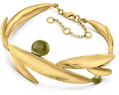 OLIVIA GOLDENES ARMBAND | Entworfen von Clara Niubò | Olivia-Kollektion | 24K vergoldetes vergoldetes Metallarmband | Golden