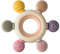 Arudyo Beißring aus Silikon BPA-frei Baby Beißring Spielzeug Baby Ruder Greifling Beißring Baby Zahnen Nursing Zubehör mitHölzern Ring (Khaki)