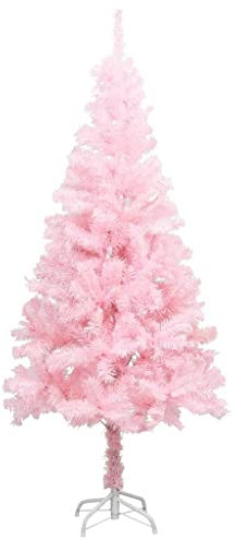 vidaXL Künstlicher Weihnachtsbaum mit Ständer Tannenbaum Christbaum Dekobaum Kunstbaum Weihnachten Dekoration Weihnachtsdeko 240cm PVC Rosa