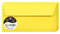 Clairefontaine 120019C - Packung mit 50 Umschlägen Pollen, selbstklebend, Marmorpapier, DL 11x22cm, 120g, Sonnengelb 1 Pack