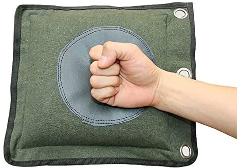 A ALFEEL Wing Chun Kung Fu Wandtasche Canvas Leder Kickboxen Schlagsack Kampfsport Boxen Trainingsgeräte