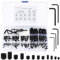 240 Grub Screws Set, Cup Point Hex Head Screw Set, Metric M3/M4/M5/M6/M8 Hex Socket Screw Assortment Kit with Allen Key Wrench(M1.5/M2/M2.5/M3/M4) for Door Handles, Faucet (B-black)