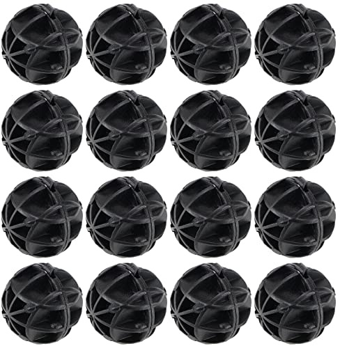 YINETTECH 50 Stück Bio-poröser Filter 16 mm biochemischer Kugelfilter Medien Wasserfilter Material mit Baumwolle für Aquarium Teich Aquarium Filter Zubehör