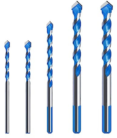 Qrity Brocas con Punta Juego de Brocas con Punta de Carburo para Azulejos, Metal, Vidrio, Baldosas Cerámica de Porcelana, Ladrillo, Plástico y Madera - 3mm/6mm /8mm /10mm /12mm