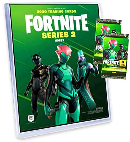 Panini Fortnite Karten Serie 2 Trading Cards - Sammelkarten (1 Mappe + 2 Booster)