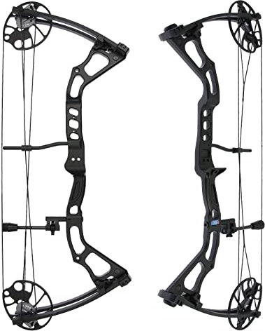 Drake Mirage - 15-70 lbs - Compoundbogen, Bogen, Sehnenstopper, Pin Visier - im KIT mit komplettem Zubehör erhältlich (Schwarz)
