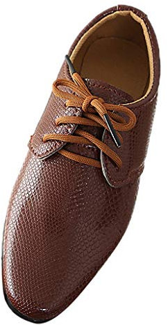 IQYU Lederschuhe Junge Kinder Schuhe,Britischer Stil Leistung Show Kinder Abendschuhe Hochzeitsschuhe Kinder Abendschuhe Hochzeit Derby Leder Anzugschuhe Tango Tanzschuhe Studenten Männer Unisex