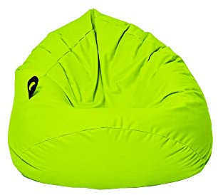MILLINDABAG Kastanie Tropfenform Sitzsack für Kinder Jugendliche und Erwachsene Beanbag Kissen Indoor & Outdoor Gaminggeignet bereits gefüllt Sitzkissen Bodenkissen (Kiwi, XL-Durchmesser 77 cm)