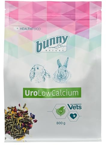 Bunny Nature - UroLowCalcium | 800 g | Alleinfuttermittel für Zwergkaninchen | Mit ausgewählten Pflanzen