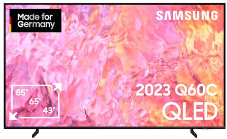 Samsung QLED 4K Q60C 75 Zoll Fernseher (GQ75Q60CAUXZG, Deutsches Modell), Quantum-Dot-Technologie, Quantum HDR, AirSlim Design, Smart TV [2023]