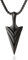 KRKC&CO Herren Pfeilspitze Anhänger, Nordische Wikinger Kette Surferkette, Vikinger Schmuck in Vintage Retro Stil, Schwarze Edelstahl Kette, Geburtstag Geschenk für Männer Jungs, Länge 56/61cm