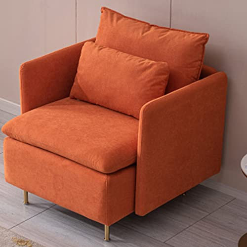 CHUNTIANMEI Einzelsofa Sitzkomfort Sessel Loungesessel Fernsehsessel Ohrensessel Relaxsessel Wohnzimmersessel Couchsessel Armsessel Polstersessel Lounge,Orange