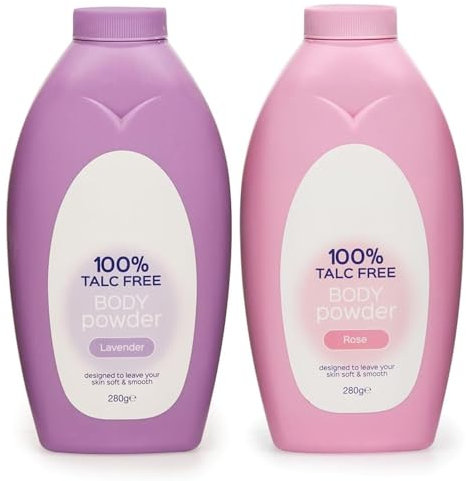 Zopper Talc-Free Body Powder 280g Rose & Lavender Delicate Scents for Silky Smooth Skin Vegan, Moisture-Absorbing Formula for Softness & Freshness